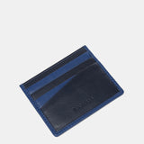 Tarjetero de hombre de piel en azul