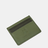 Tarjetero de hombre de piel en verde