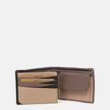 Cartera de hombre de piel con protección RFID en taupe