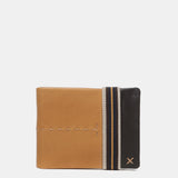 Cartera de hombre de piel con protección RFID en camel