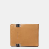 Cartera de hombre de piel con protección RFID en camel