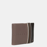 Men's leather wallet with RFID protection in taupe