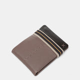 Men's leather wallet with RFID protection in taupe