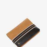 Men's leather wallet with RFID protection in camel