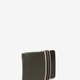 Portafoglio piccolo da uomo in pelle con protezione RFID in verde