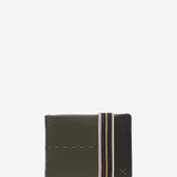 Portafoglio piccolo da uomo in pelle con protezione RFID in verde
