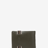 Portafoglio piccolo da uomo in pelle con protezione RFID in verde