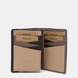 Cartera de hombre de piel con protección RFID en taupe