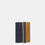 Cartera de hombre de piel con protección RFID en azul