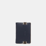 Cartera de hombre de piel con protección RFID en azul