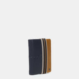 Cartera de hombre de piel con protección RFID en azul