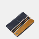 Cartera de hombre de piel con protección RFID en azul