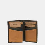 Cartera de hombre de piel con protección RFID en verde