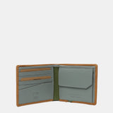 Portafoglio da uomo in pelle con protezione RFID color cammello