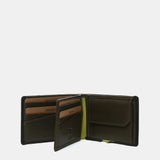Small leather men's wallet with RFID protection in black
