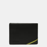 Small leather men's wallet with RFID protection in black