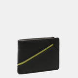 Small leather men's wallet with RFID protection in black