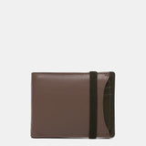 Cartera de hombre de piel combinada con protección RFID en taupe