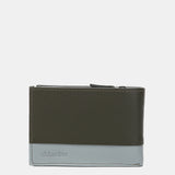 Cartera pequeña hombre de piel con protección RFID en verde