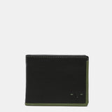 Portafoglio da uomo in pelle con protezione RFID, colore nero