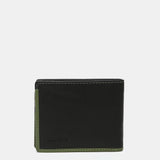 Portafoglio da uomo in pelle con protezione RFID, colore nero