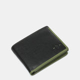 Portafoglio da uomo in pelle con protezione RFID, colore nero