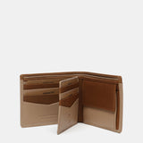 Men's leather wallet with RFID protection in cognac