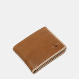 Men's leather wallet with RFID protection in cognac