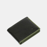 Portafoglio da uomo in pelle con protezione RFID, colore nero