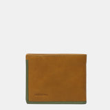 Cartera de hombre de piel con protección RFID en ámbar