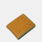 Cartera de hombre de piel con protección RFID en ámbar