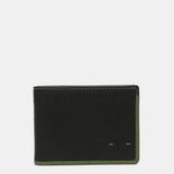 Small leather men's wallet with RFID protection in black
