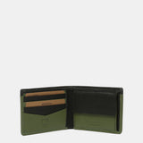 Small leather men's wallet with RFID protection in black