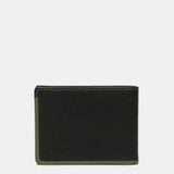 Small leather men's wallet with RFID protection in black