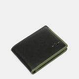 Small leather men's wallet with RFID protection in black