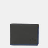 Small leather men's wallet with RFID protection in grey