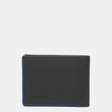 Small leather men's wallet with RFID protection in grey