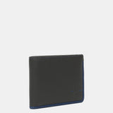 Small leather men's wallet with RFID protection in grey