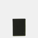 Men's leather wallet with RFID protection in black