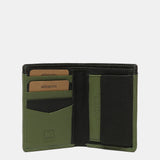 Men's leather wallet with RFID protection in black