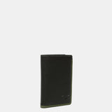Men's leather wallet with RFID protection in black
