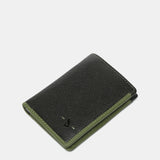 Men's leather wallet with RFID protection in black