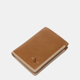 Portafoglio da uomo in pelle con protezione RFID color cognac