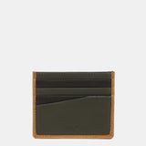 Porta carte da uomo in pelle verde