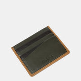Porta carte da uomo in pelle verde
