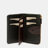 Cartera mediana en piel verde