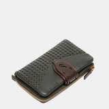 Cartera mediana en piel verde