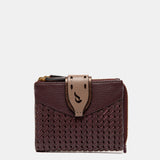 Cartera pequeña en piel burdeos