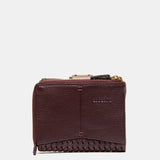 Cartera pequeña en piel burdeos