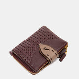 Cartera pequeña en piel burdeos